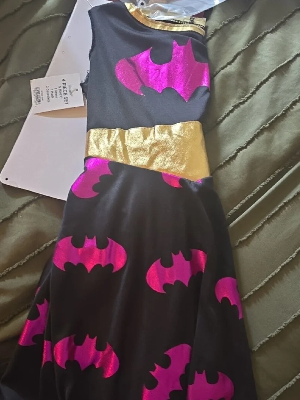 Brand New DC Batgirl Dress Costume in Black, Purple, and Gold
